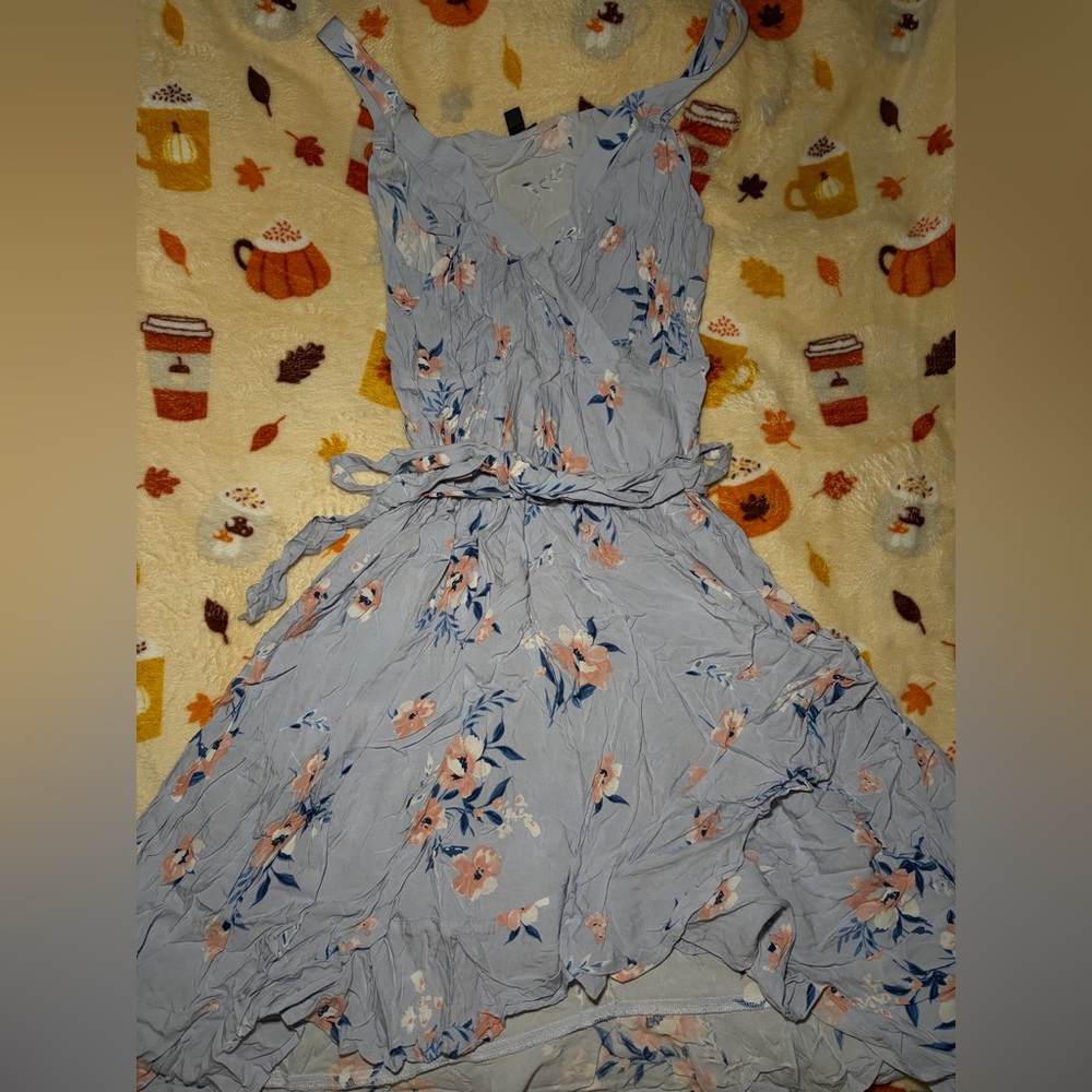 Torrid Blue and Pink Floral Midi Dress